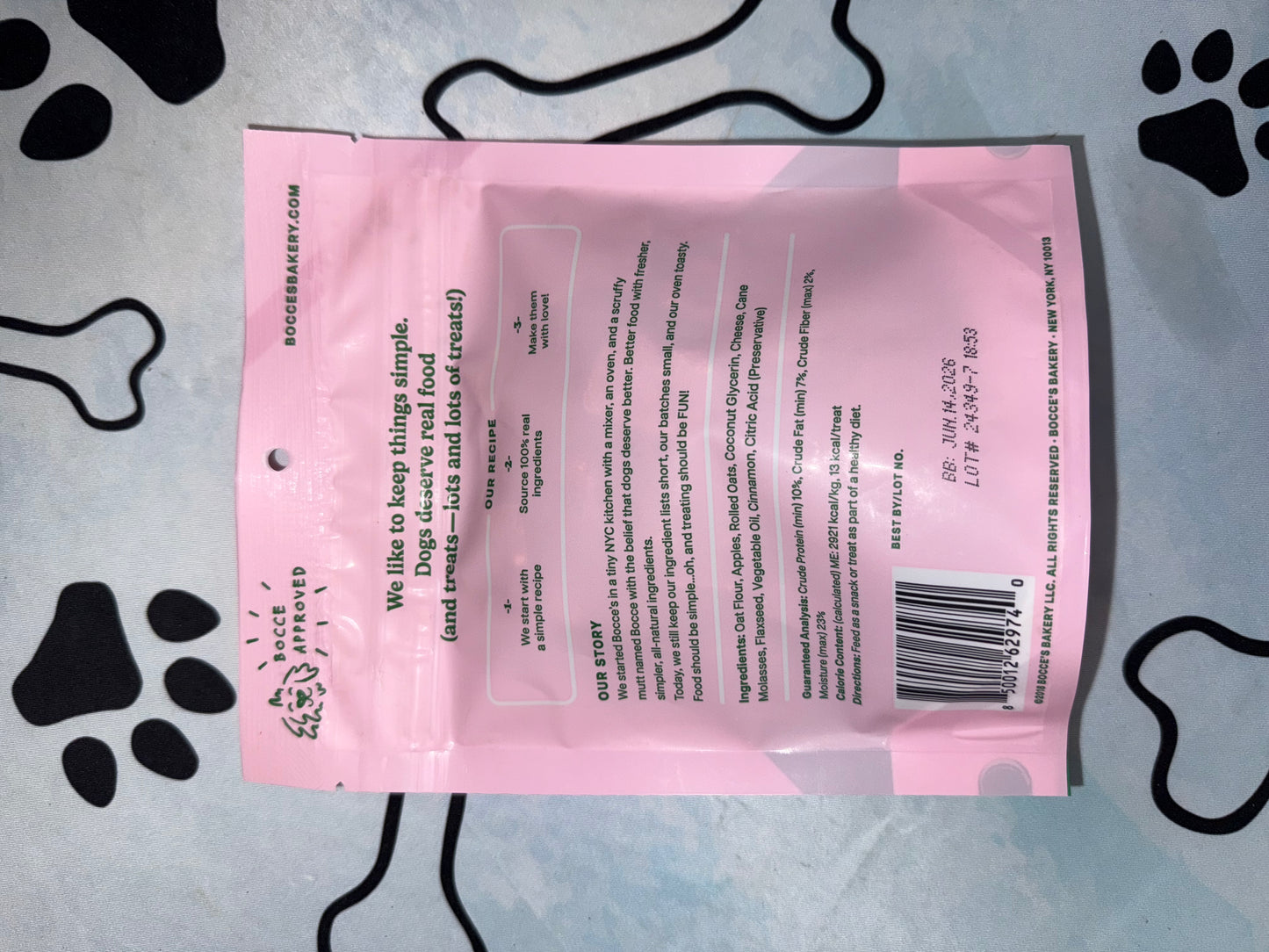 Bocce’s Fireside Apple Pie Soft & Chewy Dog Treats