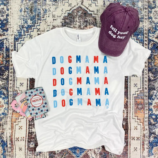 Dapper Paw- Dog Mama Patriotic T Shirt