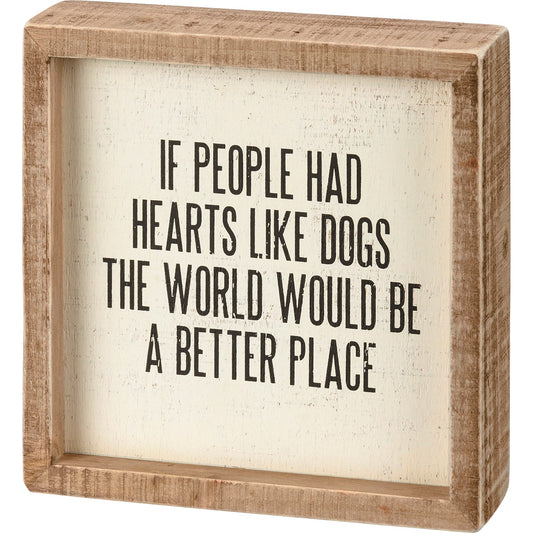 Primitives by Kathy- Hearts like Dogs Box Sign