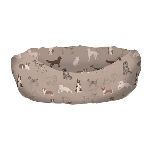 PetShop - "Pencil Dogs" Medium Round Cuddler Dog Bed