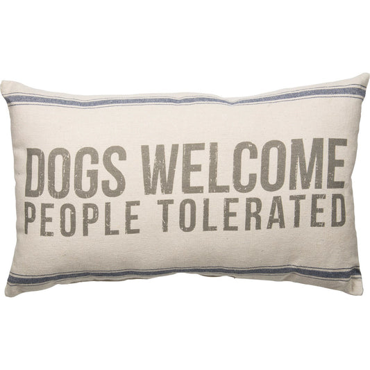 Primitives by Kathy- Dogs Welcome Pillow