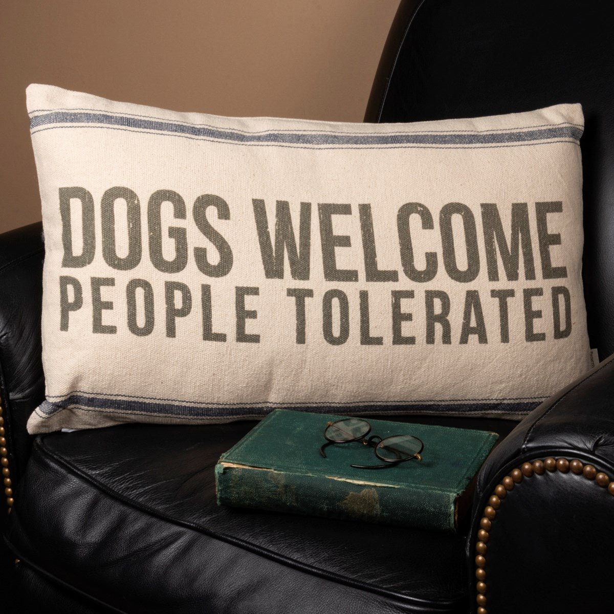 Primitives by Kathy- Dogs Welcome Pillow