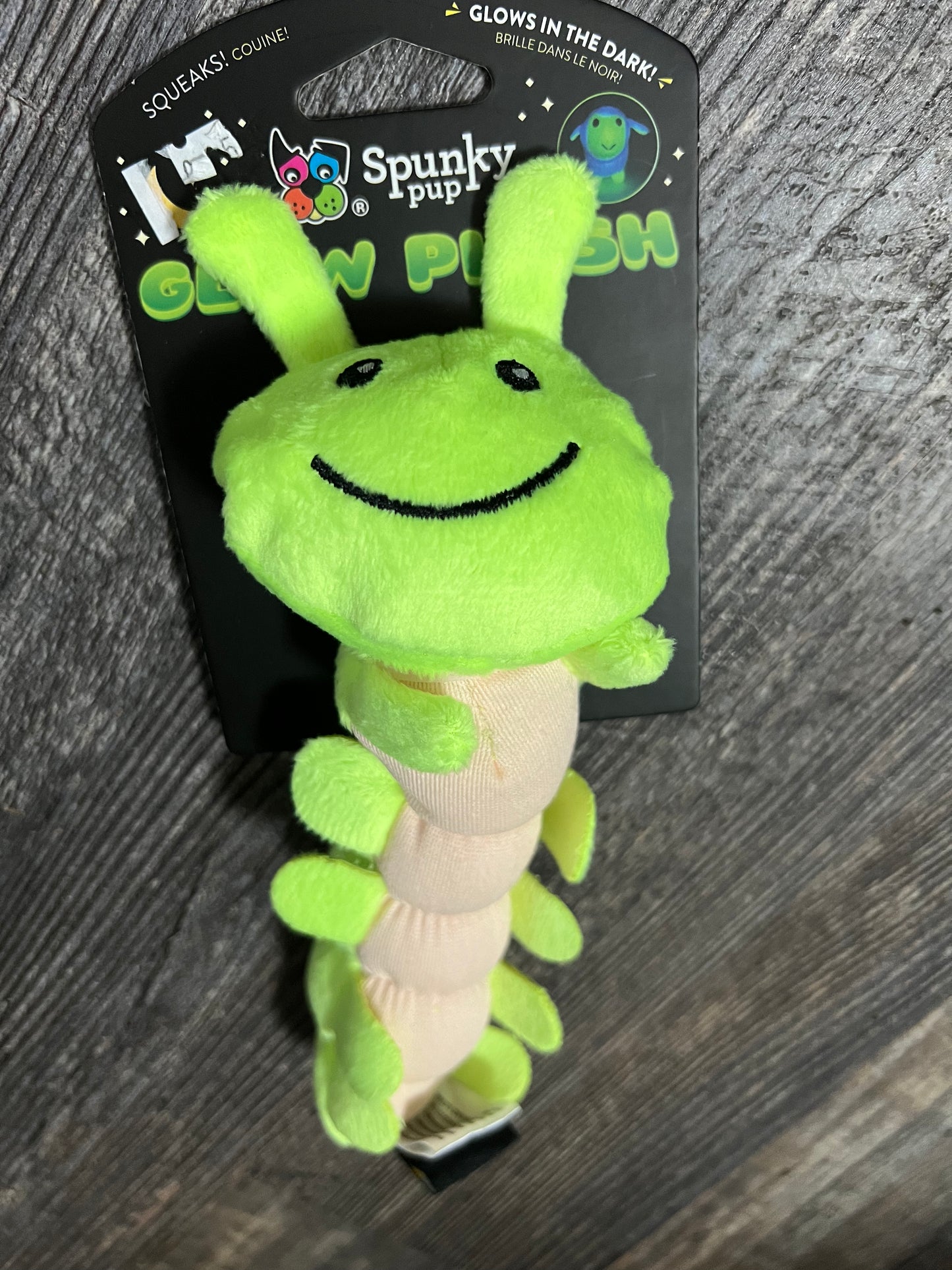 Spunky Pup- Glow Plush Dog Toy Caterpillar