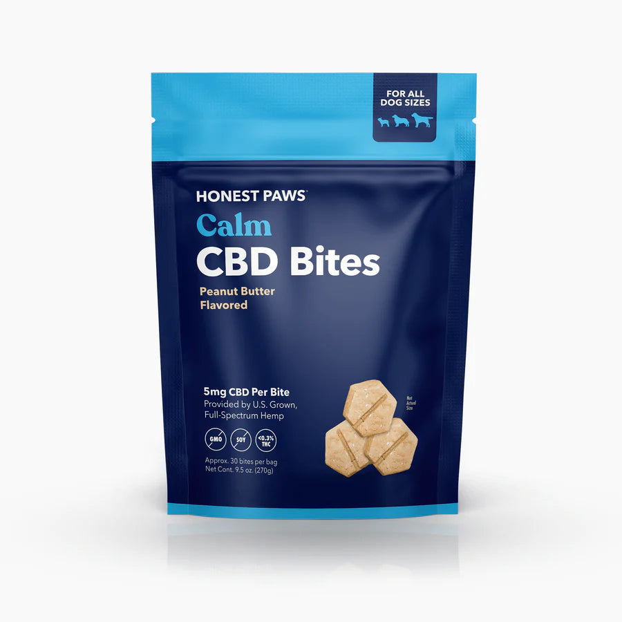 Honest Paws- Calm- 5mg CBD per bite- 30 bites per bag