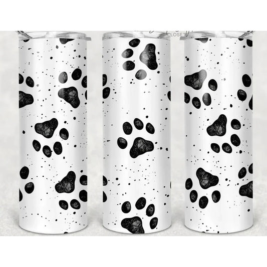 Dog Tumbler- Dog Paw Prints 16oz