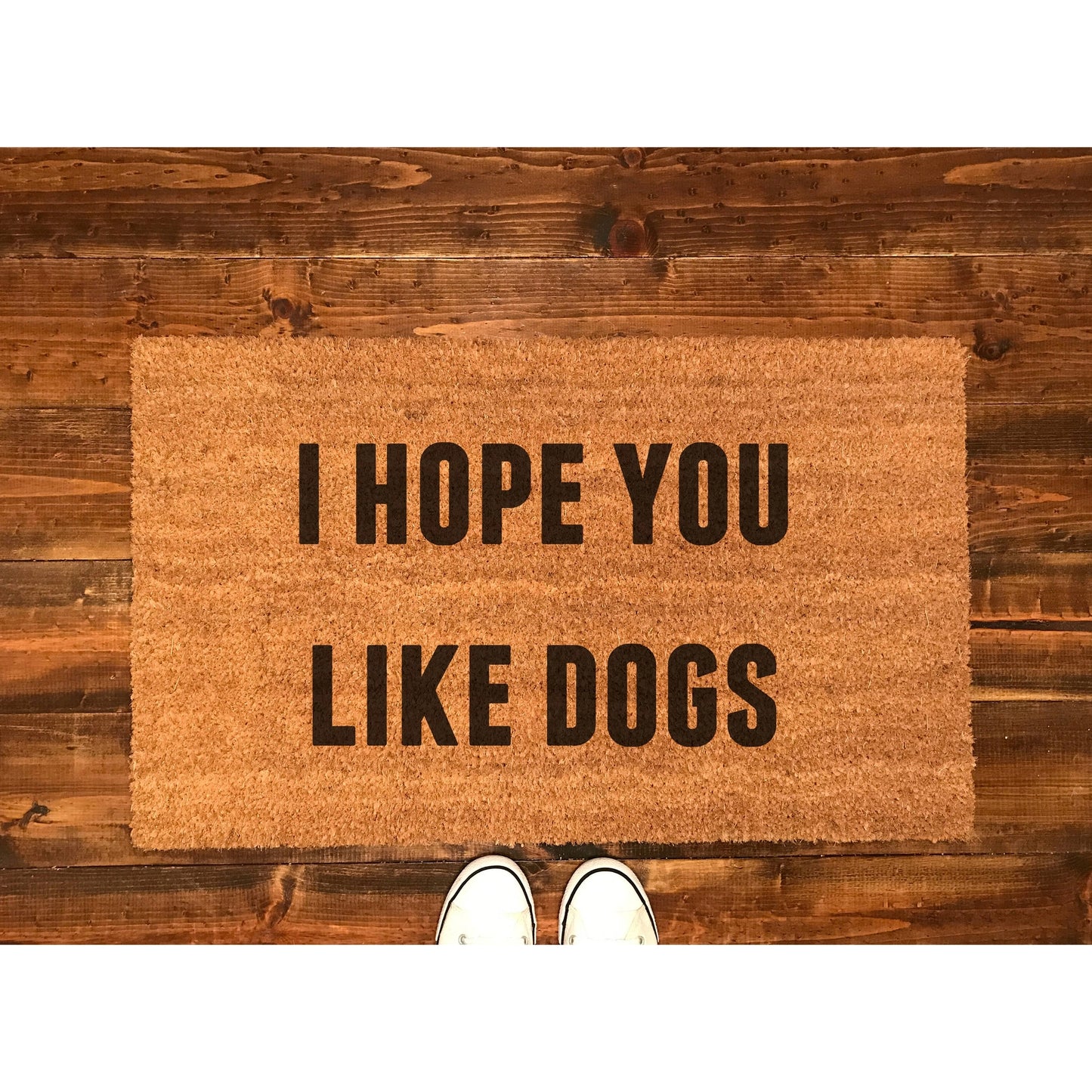 "I Hope You Like Dogs" Welcome Door Mat