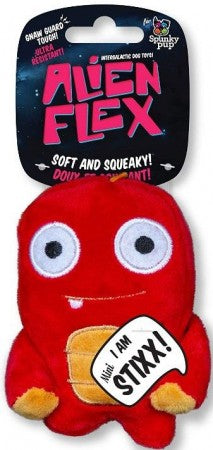 Alien Flex Stixx Plush Dog Toy