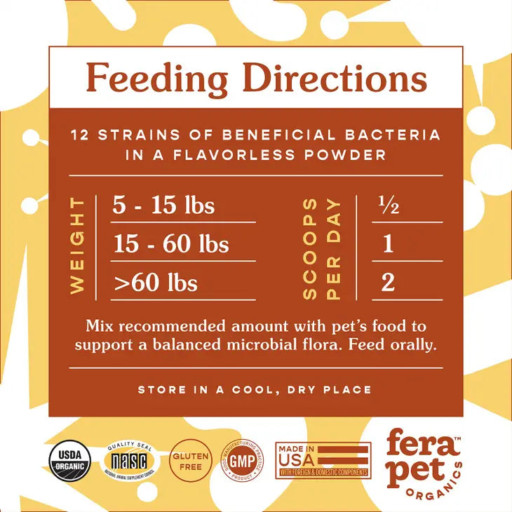 Fera Pet Probiotics- Organic Pet Supplements