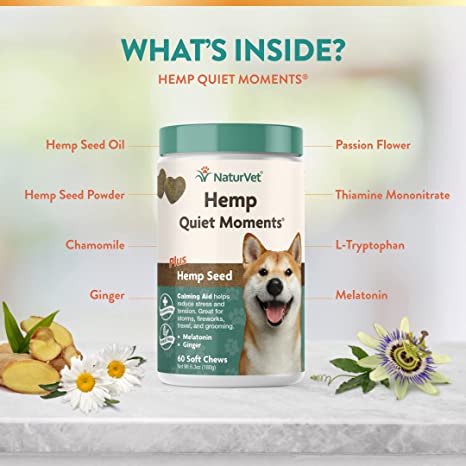 NaturVet-Hemp Quiet Moments- 60 soft chews